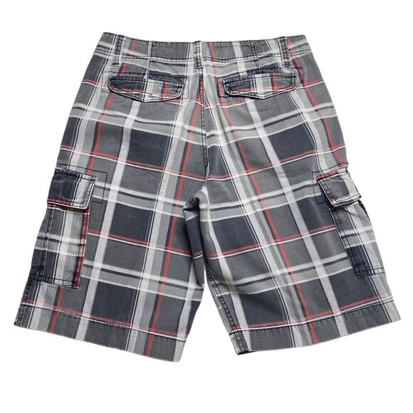 Iron Men’s Plaid Denim Cargo Shorts Sz 30 - Picture 13 of 14